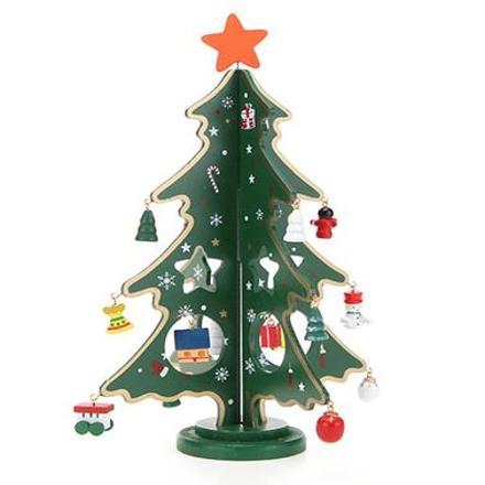 크리스마스 캐릭터 우드트리(Christmas Wood Tree) 하우스 오브제_그린